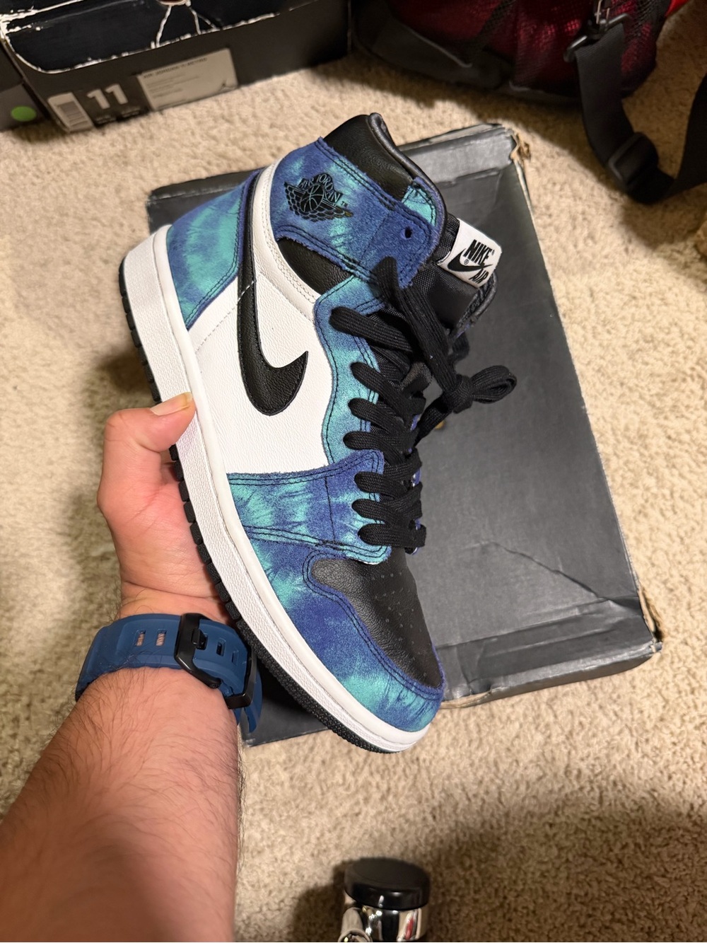 Nike Air Jordan 1 High ‘Tie-Dye’ Black / White / Blue